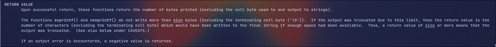 snprintf man page